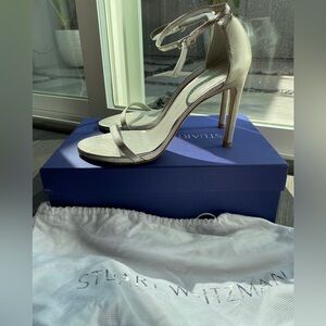 Stuart Weitzman Metallic Silver Heels